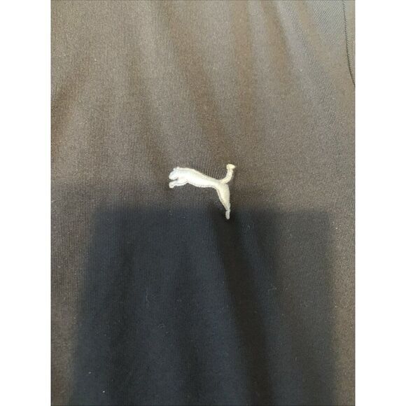 Puma Black Long Sleeve Button Down Polo Soft Stretchy Top medium - Picture 4 of 7